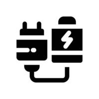 charger glyph icon. Strong and solid icon for websites and mobile apps. vector