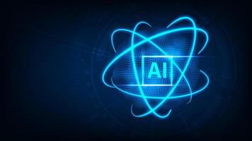 Artificial intelligence abstract digital technology innovation conncept. Futuristic blue digital background vector
