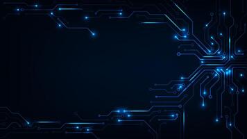 Technology abstract line circuit board blue innovation concept on dark background vector