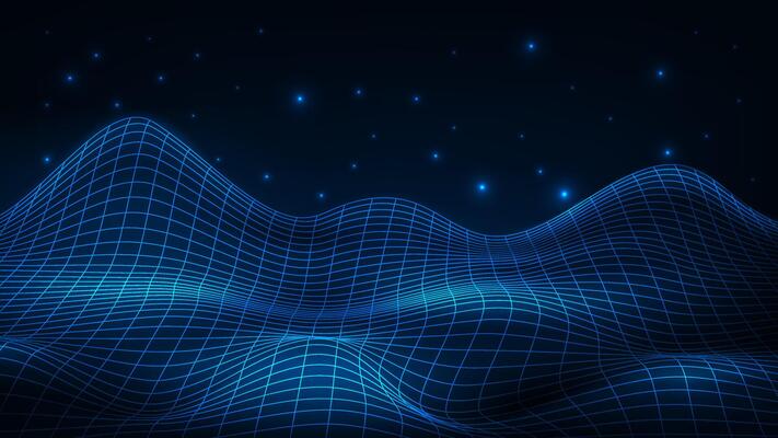 Abstract line wave hi-tech dynamic shape composition background