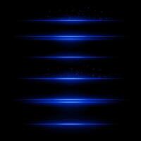 Blue glowing lines on black background vector