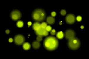 A green glow of bubbles on a black background vector