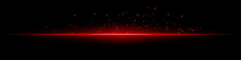 Abstract red light on black background illustration vector