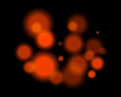 An orange glow is seen in the dark vector