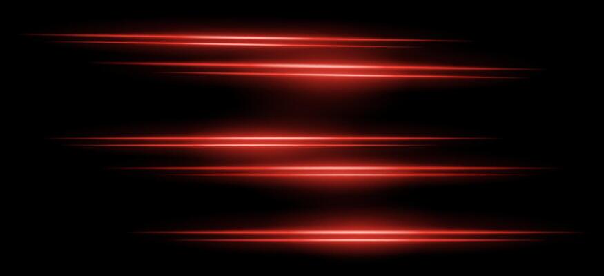 Red light beams on black background