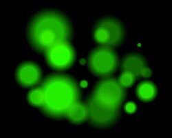 A green glow is seen in the dark vector