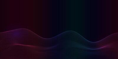Abstract banner of colourful flowing lines design vector