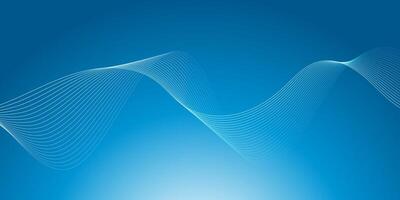 Abstract banner with minimal flowing lines design vector