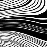 Abstract background with warped black and white striped pattern vector