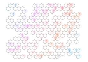 Abstract background with a pastel coloured grid design vector