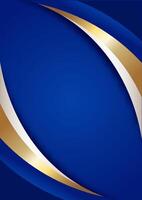 Abstract background with a modern blue and gold design vector