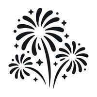 Elegant Black and White Fireworks Display Illustration for Celebrations and Festive Events with Stars and Dots for Graphic Design Projects vector