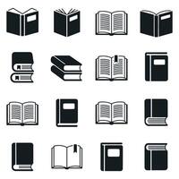 Book Icon Set Illustration Collection of Different Book Icons in Various Styles Perfect for Education Library Reading and Knowledge Related Designs and Projects vector