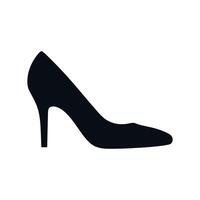 Elegant High Heel Shoe Silhouette for Fashion Style and Design Projects on a Clean White Background vector