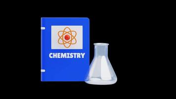 3D Animation of Chemistry Book with Flask video