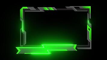 Green Flash Saber Stream Overlay with transparent background video