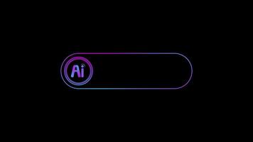 Animated AI Switch Button in 4K Gradient Style video