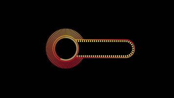 Minimal Sound Wave Round Label Animation in Gradient Colors video