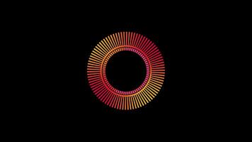 Circular Sound Wave Spectrum Animation in Gradient red and orange video