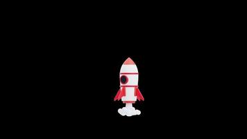 3D Animation of Flying Rocket video