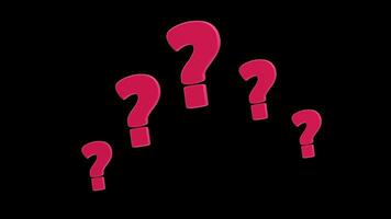 3D Animation of Question Marks or Thinking video