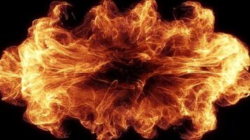 Hot Particle Explosion Transition Revealer Intro Isolated On Black Background video