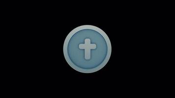 Seamless Animated Cross Icon Loop - Religious Motion Graphic for Church App video
