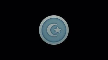 mínimo Estrela e crescente ciclo animação - celestial símbolo para aplicativos, apresentações, e decoração video