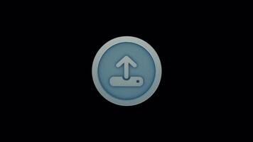 Upload Animation Loop - Minimalist Cloud Transfer Icon for Web and App UI video