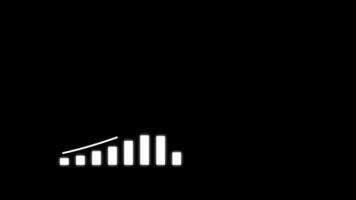 Minimalist White Shapes on Black Background Animation Loop for Visual Effects video