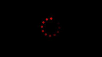 Loading circle animation in 4K resolution with 30 frames per second. Round loading animation with Black Background video