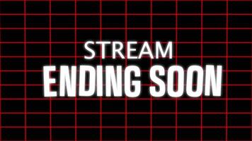 Stream ending soon with grid stream overlay video