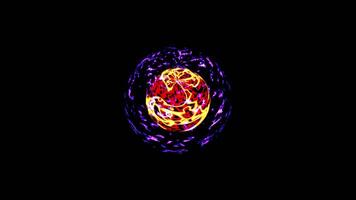 Dynamic swirling energy orb glows against a dark background creating a mesmerizing light display video