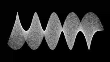 Sound wave visualization demonstrating frequencies and amplitude variations in a vibrant display video