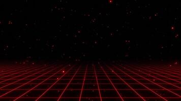 infinite cyber space background with neon grids seamless animated video