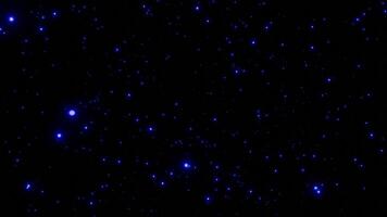 blue glowing stars in deep space loop animated background video