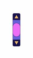 Scroll bar with pink slider 2D cartoon vertical animation. User interface functionality and scrolling interaction. Web component. Y2K scrollbar animated flat colorful object 4K isolated on white video
