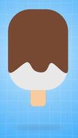 Chocolate Ice Cream Rotating in Flat 3D Style Vertical video