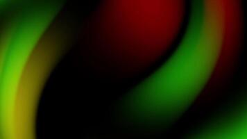 A bold and elegant abstract background with deep flowing curves in red, green, yellow, and black, symbolizing the essence of Juneteenth. video