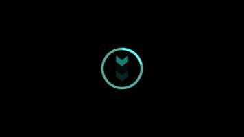 Swipe Arrow Icon loading animation isolated on black background video