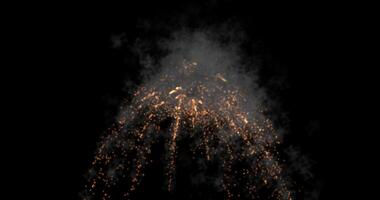 Huge multi-colored sparks fly in different directions, creating magnificent geometric patterns. The atmosphere is filled with joy and delight, creating a sense of celebration and magic.249 video