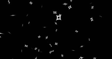 Fireworks explosion. Particles flying from one point in the form of a four-pointed star. Abstract animation.242 video