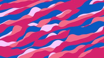 Colorful fluid wave pattern a vibrant tapestry of layered waves in an abstract composition, showcasing shades of pink red, and blue creating a dynamic and visually engaging artistic statement. video
