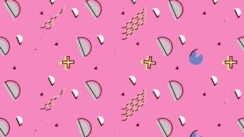 Geometric pink pattern background a vibrant digital abstract geometric pattern backdrop composed of dynamic shapes bold colors lines and dots a stunning visual experience. video