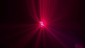 Abstract Red Energy Sphere with Intense Light Rays and Lens Flare Effect on Dark Background - Dynamic Visual Background Loop video