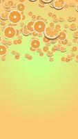 Vibrant Orange Slices and Segments Falling and Floating on a Bright Gradient Background - Abstract Vertical Animation video