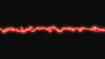 Dynamic Red Glowing Line Animation on Black Background Abstract Energy Waveform Motion Graphic Loop video