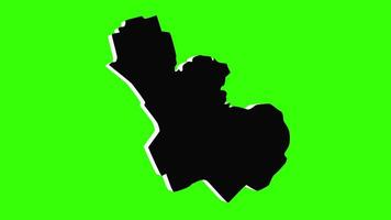 green screen 3d map of Jezqazgan in Kazakhstan video