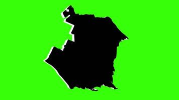 green screen 3d map of Kunitachi in japan video