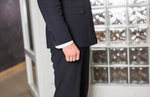 Business manager with clenched fist photo